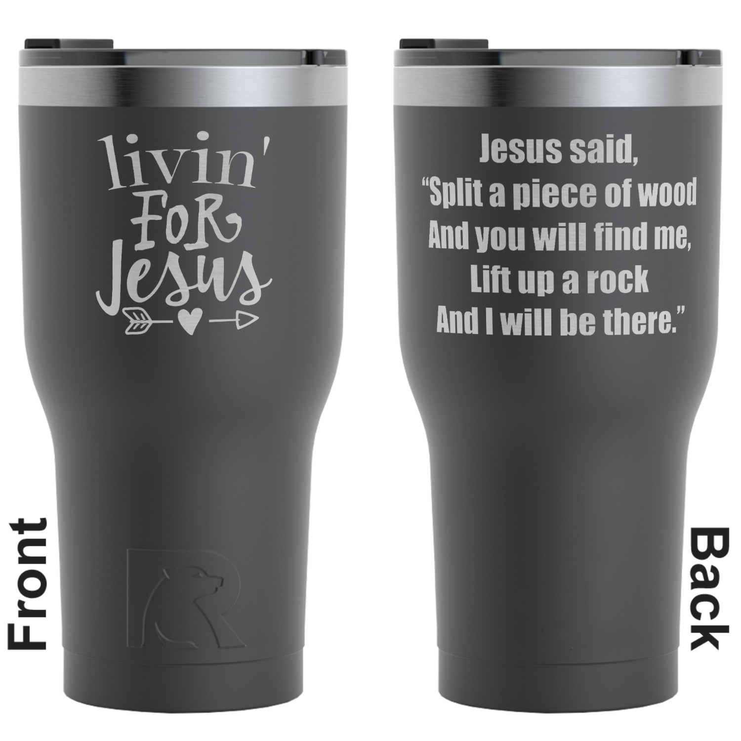 Jesus Is Lord Laser Engraved Stainless Steel 30 oz RTIC Tumbler