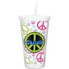 Generated Product Preview for Shawn Brown Review of Peace Sign Double Wall Tumbler with Straw (Personalized)