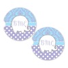 Generated Product Preview for Bethany Chamness Review of Purple Damask & Dots Sandstone Car Coasters (Personalized)