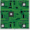 Generated Product Preview for Circio Review of Circuit Board Square Decal (Personalized)