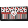 Generated Product Preview for Angela Sweat Review of Red & Black Dots & Stripes Canvas Checkbook Cover (Personalized)