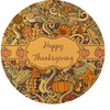 Generated Product Preview for Kris Review of Thanksgiving Round Glass Cutting Board (Personalized)