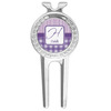 Generated Product Preview for Brian Review of Purple Gingham & Stripe Golf Divot Tool & Ball Marker (Personalized)