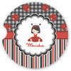 Generated Product Preview for Marsha Schiffel Review of Ladybugs & Stripes Sandstone Car Coasters (Personalized)