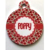 Image Uploaded for Sara H. Review of Poppies Round Pet ID Tag - Small (Personalized)