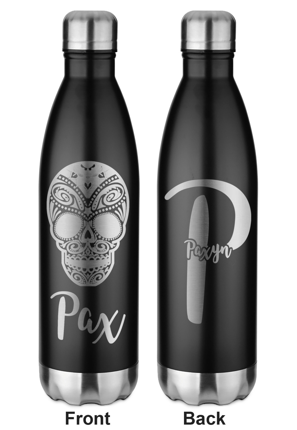 Design Your Own Water Bottle 26 oz. Stainless Steel Laser Engraved