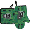 Generated Product Preview for Ashley Review of Circuit Board Oven Mitt & Pot Holder Set w/ Name and Initial