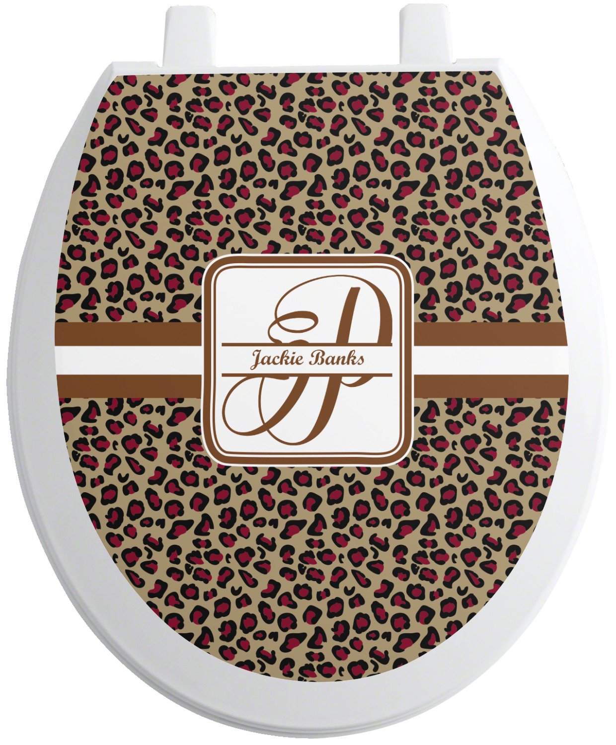 Custom Leopard Print Toilet Seat Decal (Personalized) YouCustomizeIt