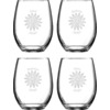 Generated Product Preview for Mary Review of Daisies Stemless Wine Glasses (Set of 4) (Personalized)