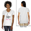 Generated Product Preview for Valerie Maldonado Review of Sharks Women's V-Neck T-Shirt - White (Personalized)