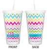 Generated Product Preview for Cathy Review of Colorful Chevron Double Wall Tumbler with Straw (Personalized)