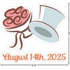 Generated Product Preview for Shanen Grate-Orange Review of Wedding People Graphic Car Decal (Personalized)