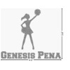 Generated Product Preview for Lizbeth Pena Review of Cheerleader Glitter Sticker Decal - Custom Sized (Personalized)