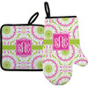 Generated Product Preview for Jodi Rae Review of Pink & Green Suzani Oven Mitt & Pot Holder Set w/ Monogram