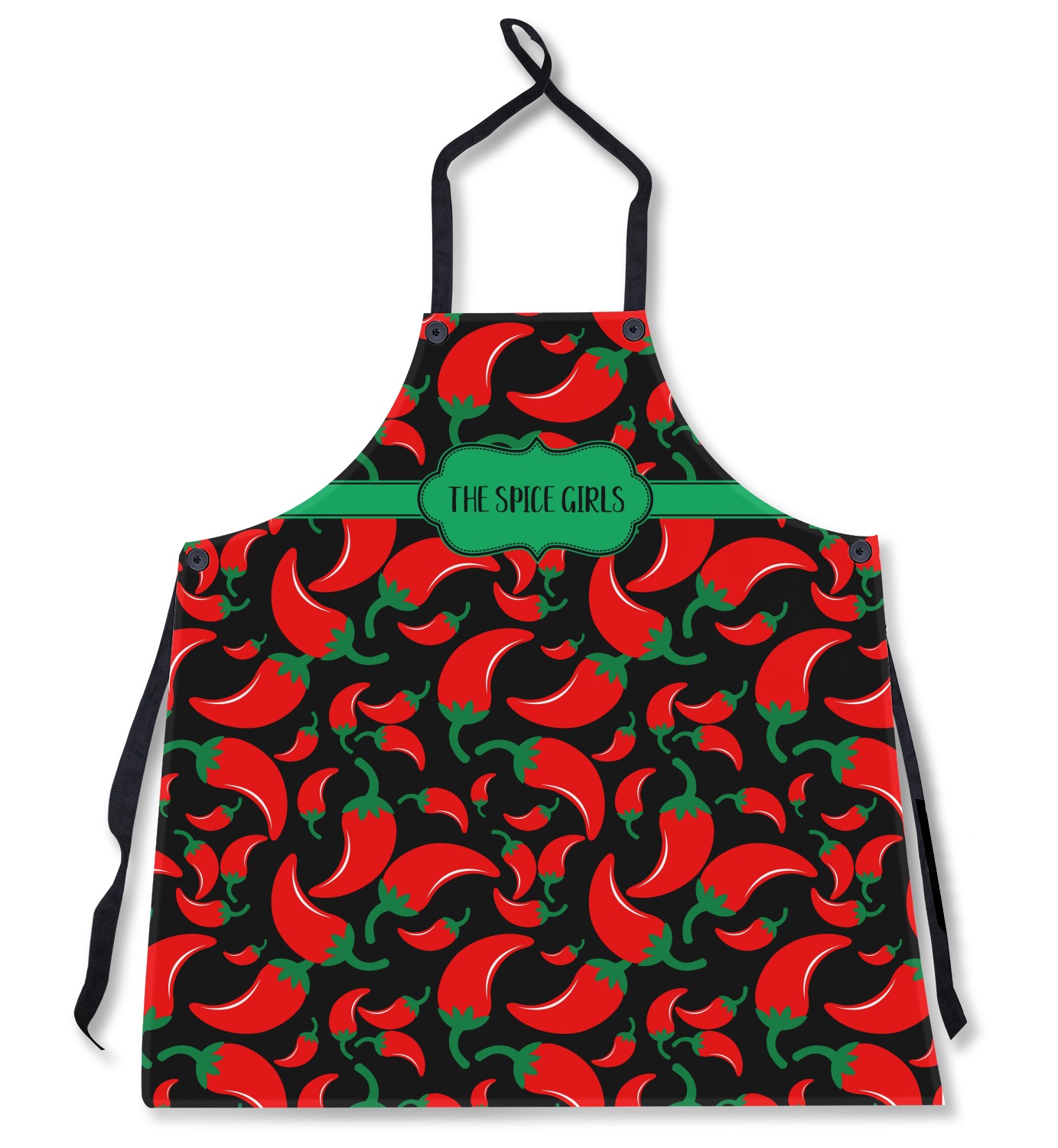 Custom Chili Peppers Apron Without Pockets w/ Name or Text YouCustomizeIt