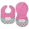 Generated Product Preview for Diana K Review of Pink & Green Dots Baby Bib & Burp Set w/ Name or Text