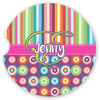 Generated Product Preview for Jenny Eddins Review of Retro Scales & Stripes Sandstone Car Coasters (Personalized)