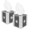 Generated Product Preview for Janet Review of Snowflakes Tissue Box Cover (Personalized)