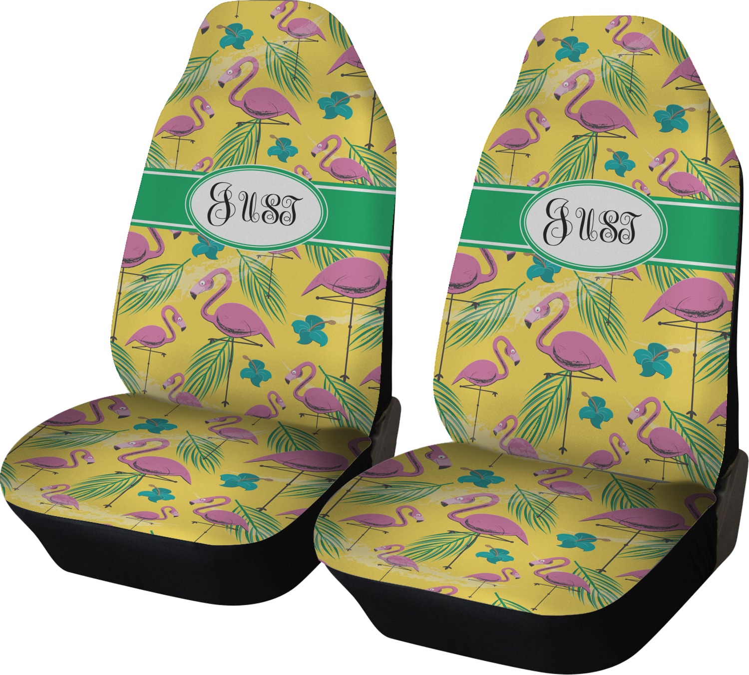 Flamingo Pineapple Print Pet Car Seat Cover