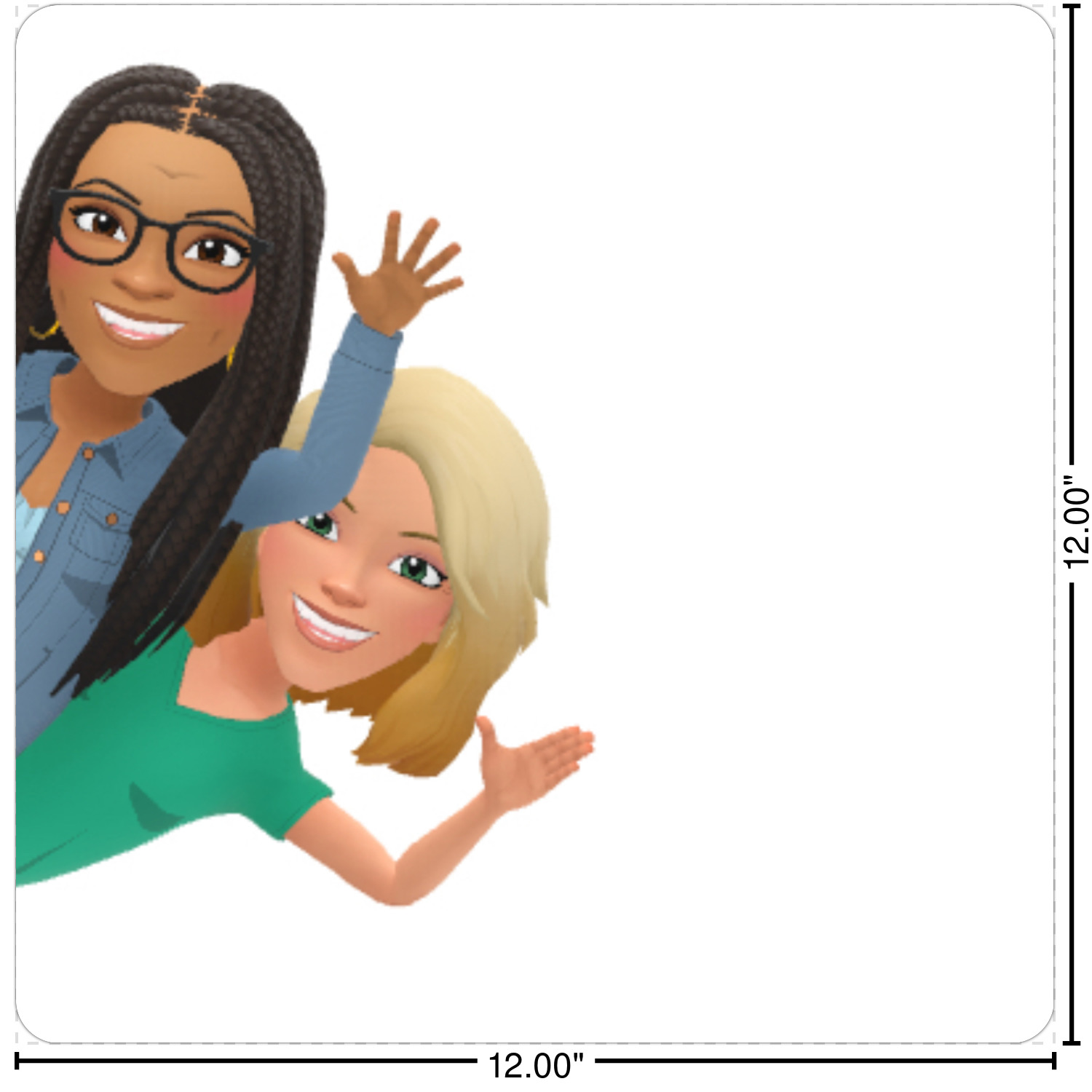 Design Your Own Square Decal - XLarge | YouCustomizeIt