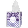 Generated Product Preview for M Heller Review of Purple Damask & Dots Tissue Box Cover (Personalized)