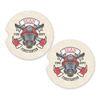 Generated Product Preview for Christy Kelley Review of Firefighter Sandstone Car Coasters (Personalized)