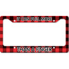 Generated Product Preview for dana Review of Lumberjack Plaid License Plate Frame (Personalized)
