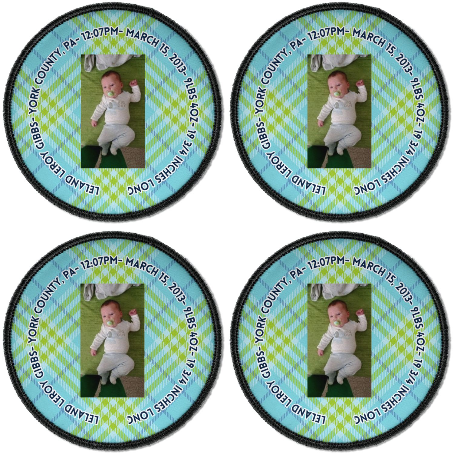 Custom Baby Boy Photo Iron on Patches YouCustomizeIt