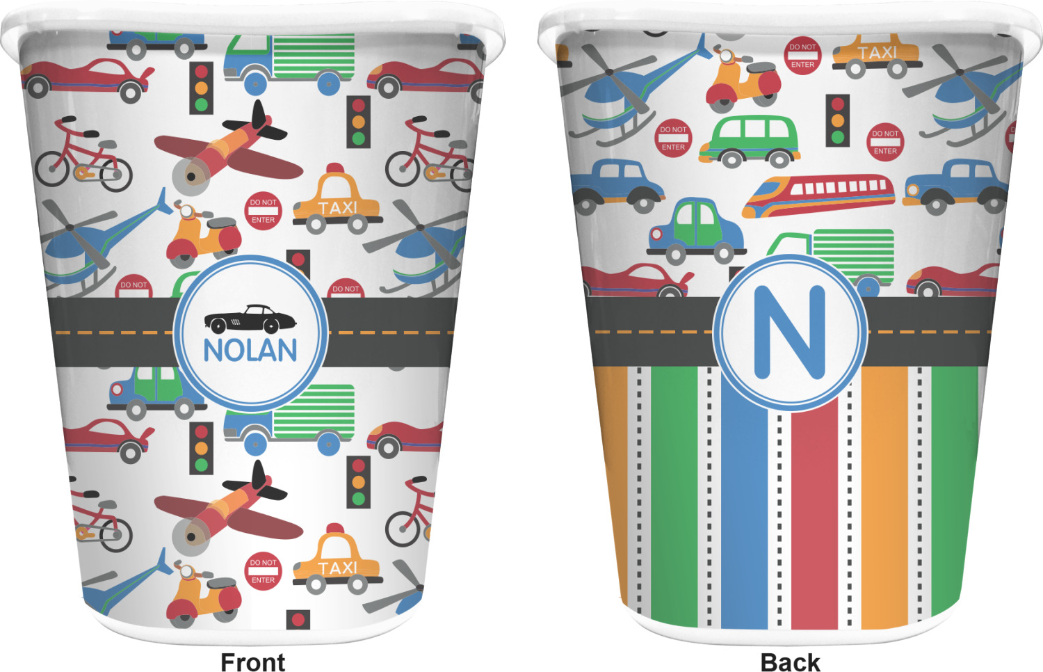 Custom Transportation Waste Basket (Personalized) YouCustomizeIt