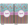 Generated Product Preview for Syndi Review of Swirls, Floral & Stripes Spiral Notebook (Personalized)