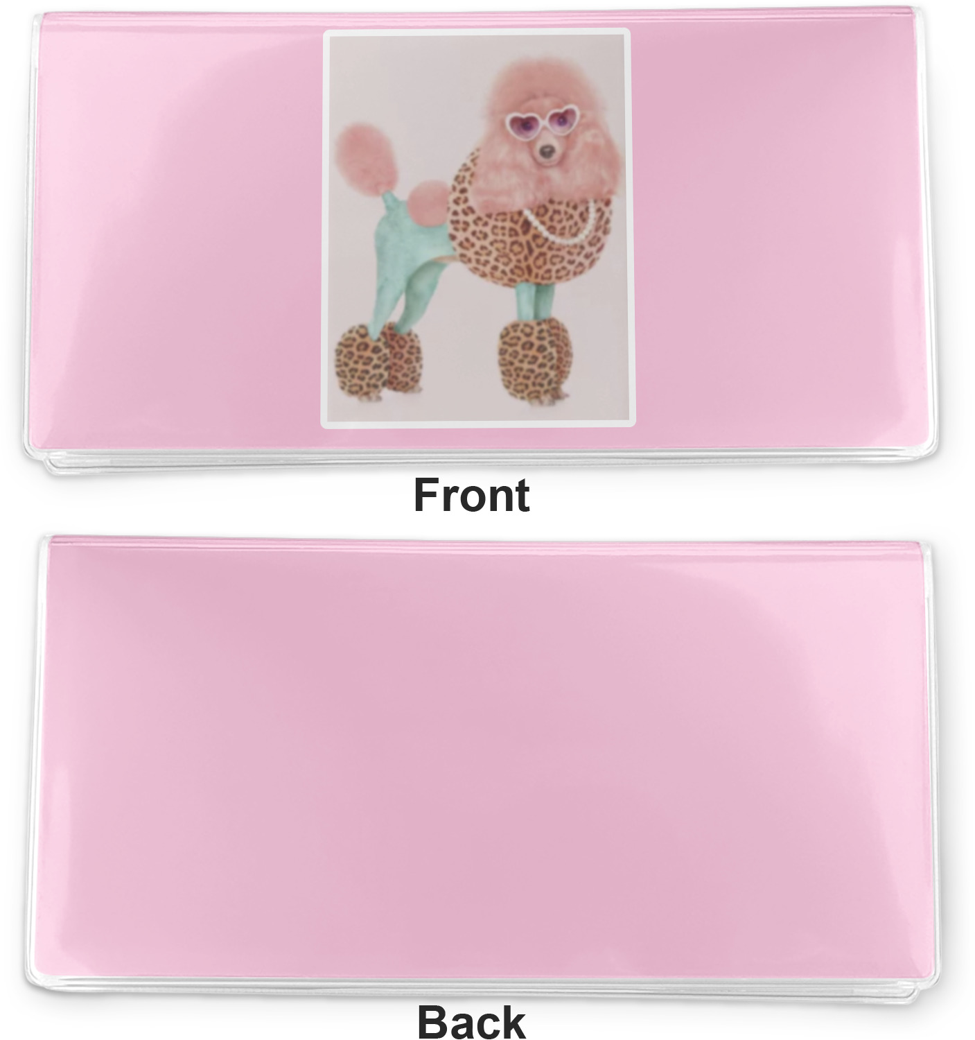 Vinyl Checkbook Cover Chevron Stripes Pink Roses Princess Suzie's Designs 