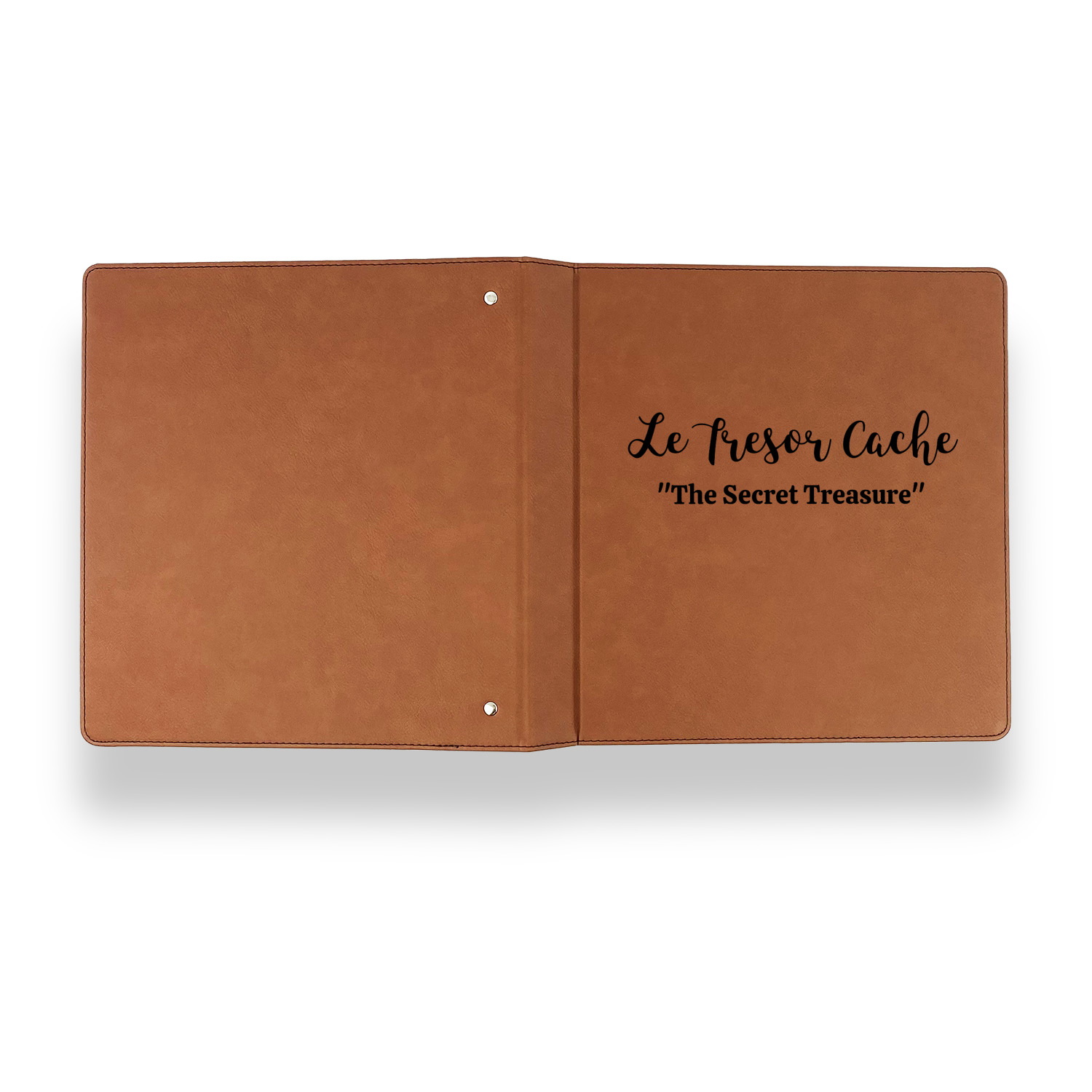 Leather Script Custom Leather Binders - 1