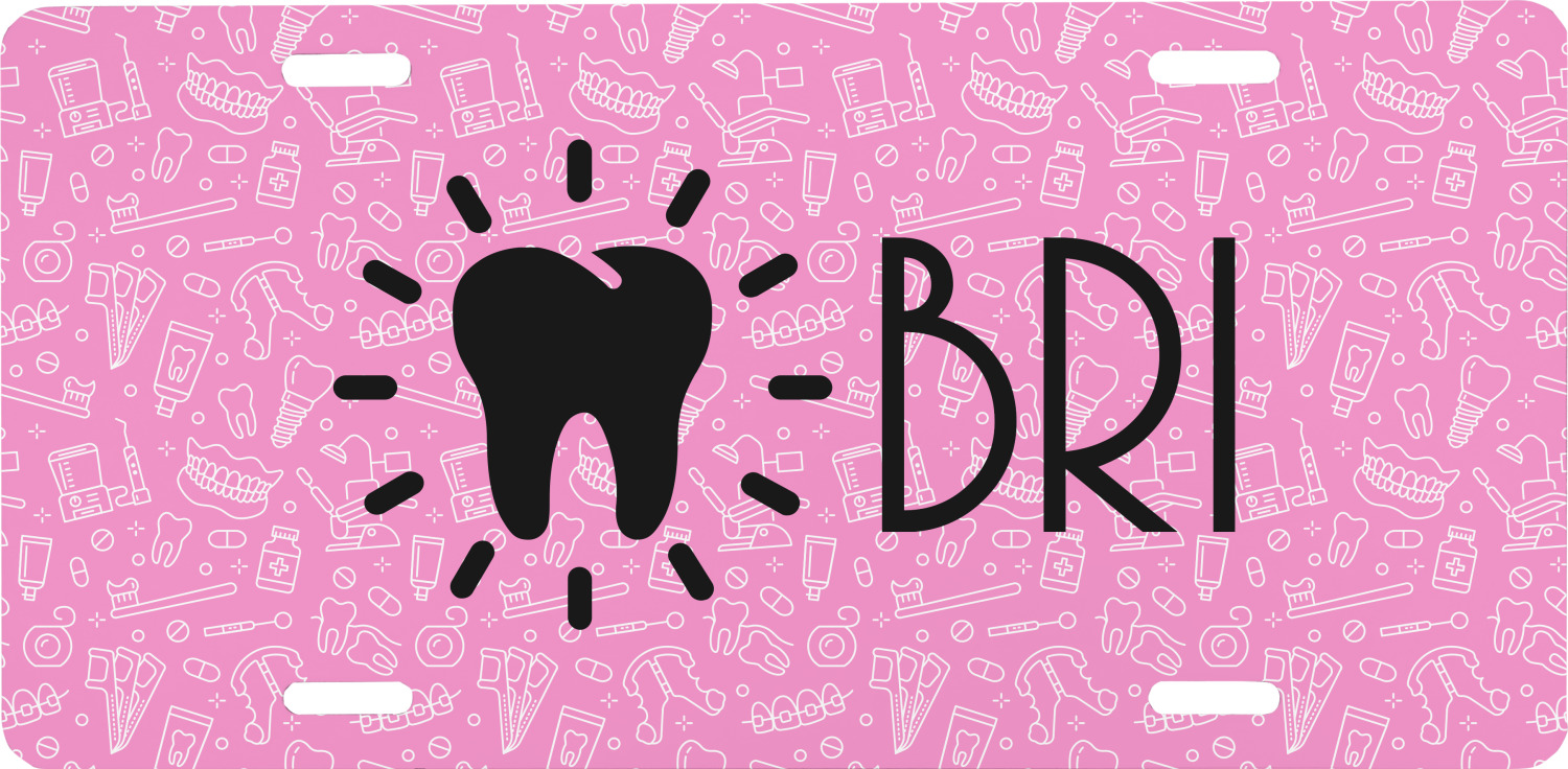 Custom Dental Hygienist Front License Plate (Personalized) YouCustomizeIt