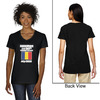 Generated Product Preview for Bonnie Flynt Review of Design Your Own Women's V-Neck T-Shirt - Black