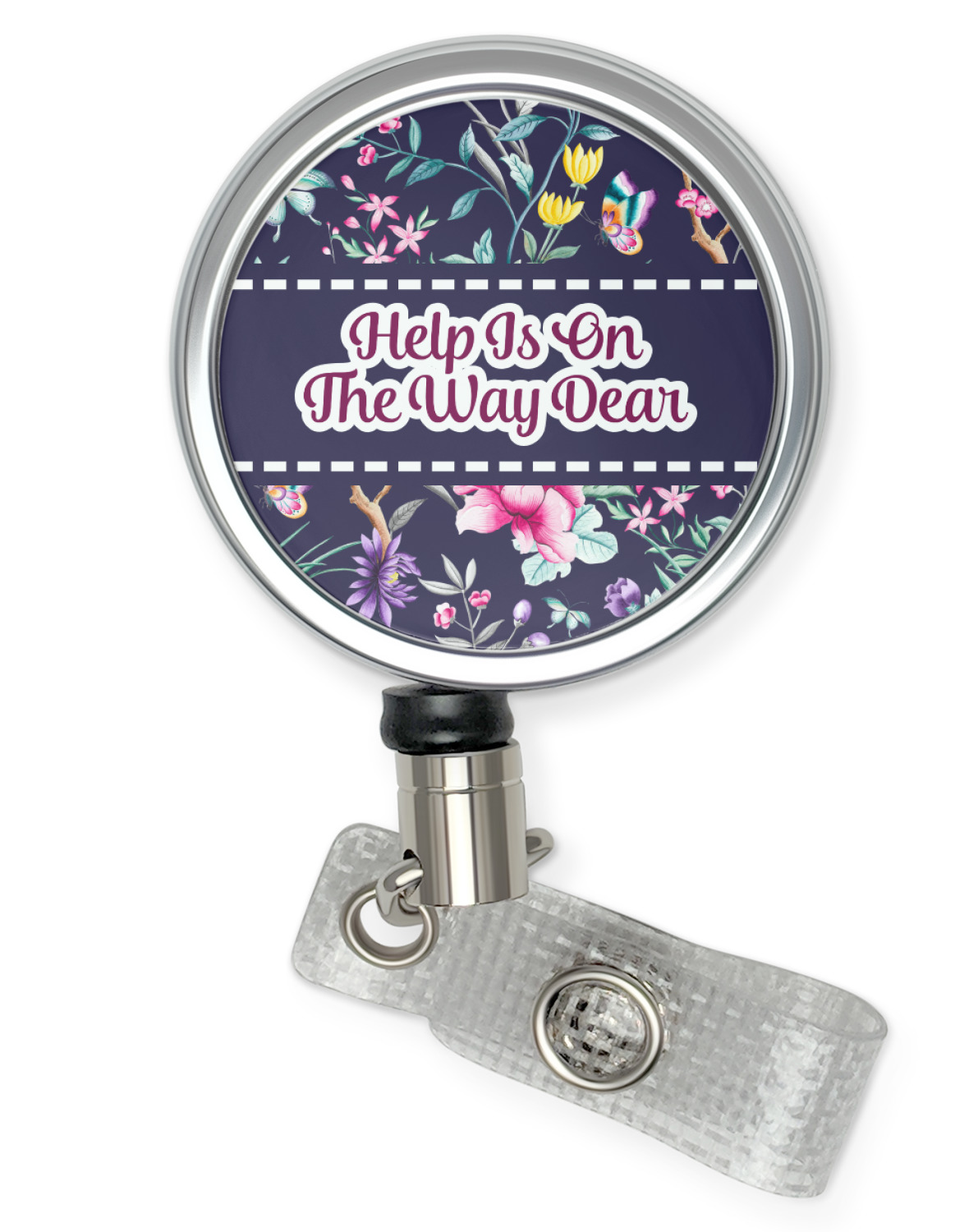 Custom Chinoiserie Retractable Badge Reel (Personalized