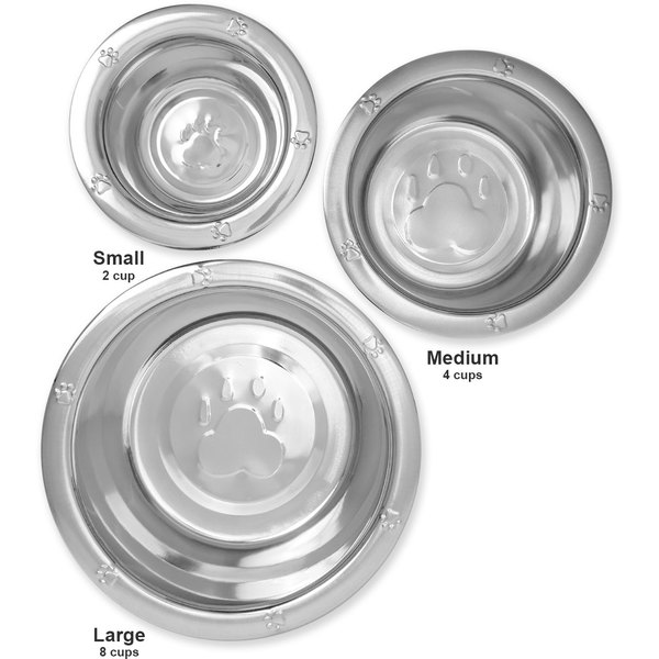 Metal Dog Bowl Size Comparison