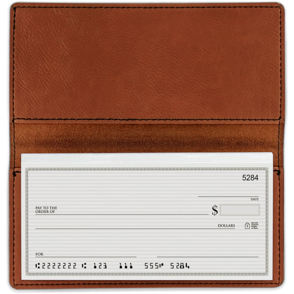 Leather Checkbook Holder Inside