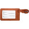 Cognac Leatherette Luggage Tag Back With Name Adress