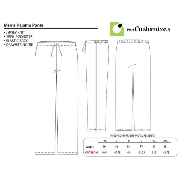 Men's Pjs Sizing Chart