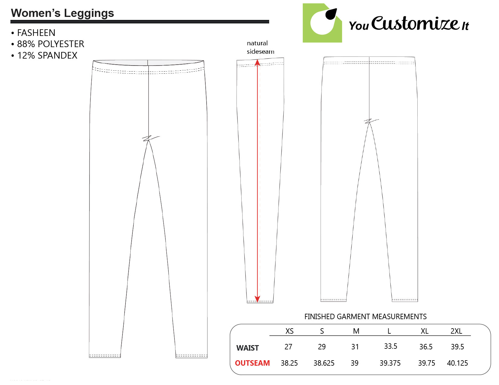 Preppy Design Custom Ladies Leggings