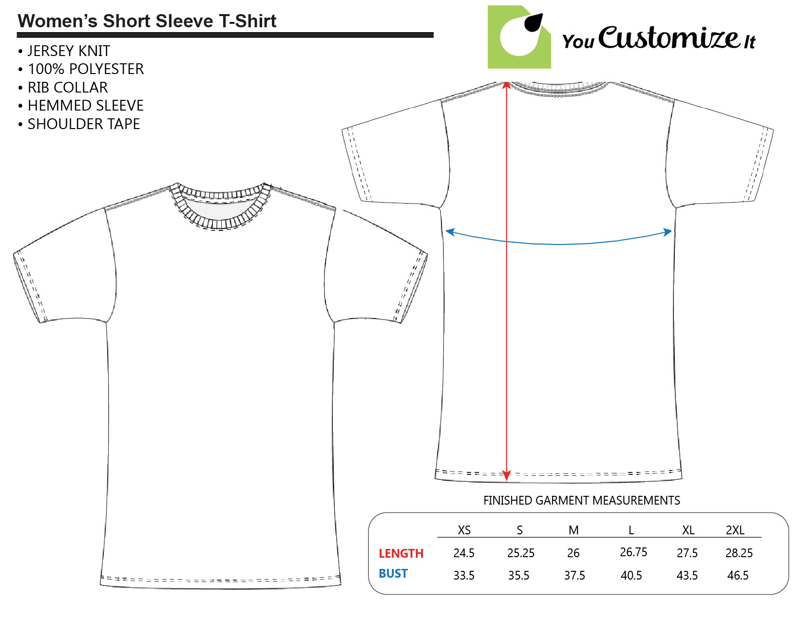 Women S Shirt Measurements Chart