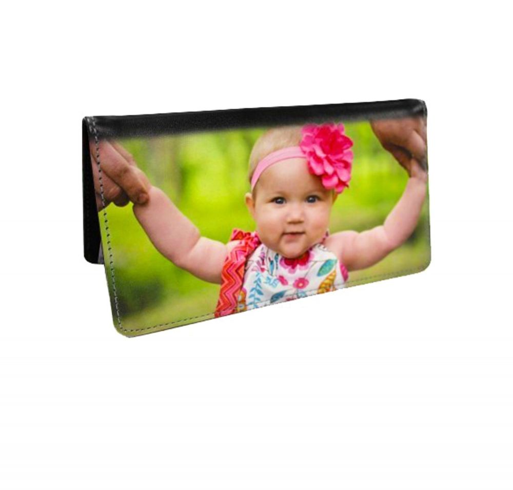 Rubber Duckie Camo Genuine Leather Checkbook Cover (Personalized