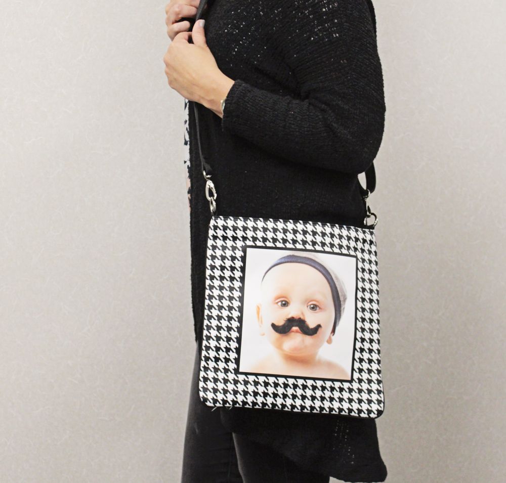 Monogrammed Damask Cross Body Bag 2 Sizes (Personalized) YouCustomizeIt