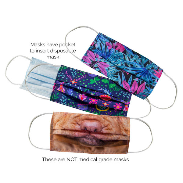 Photo of Mask - Showing Pocket for Disposable Mask