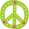 Peace Signs Templates for Plastic Platters - Microwave & Oven Safe Composite Polymer