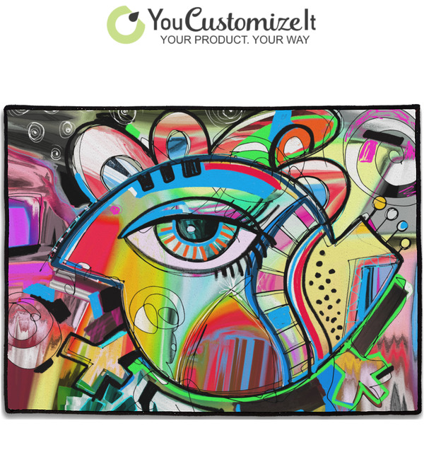 Custom Abstract Eye Painting Door Mat | YouCustomizeIt