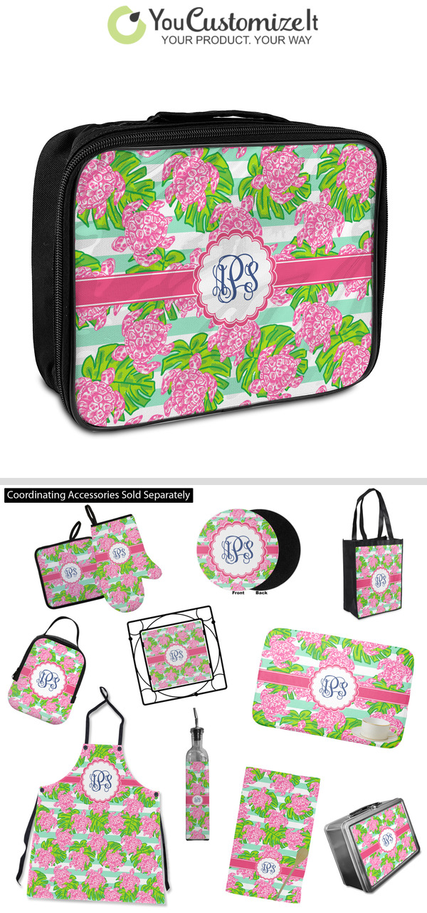 Blue Preppy Flowers Lunch Box for Kids