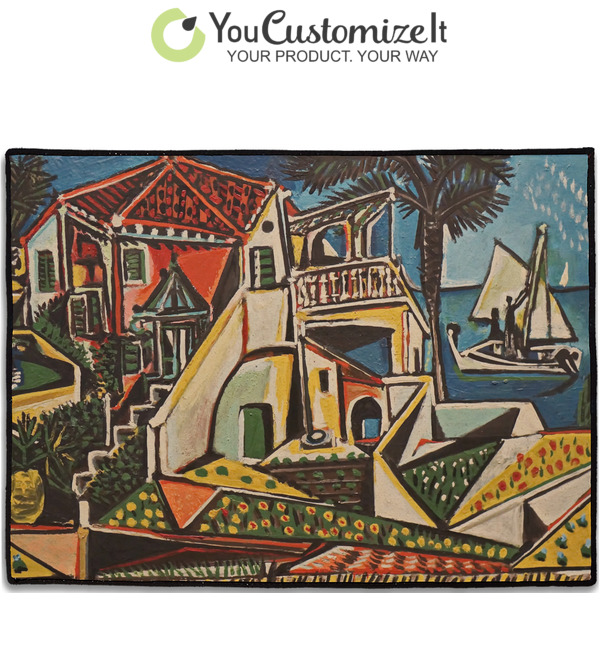 Custom Mediterranean Landscape by Pablo Picasso Door Mat