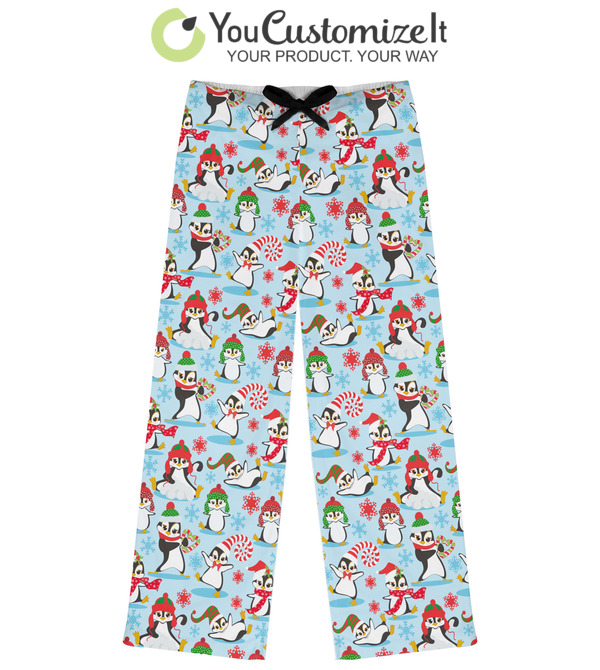 Custom Christmas Penguins Womens Pajama Pants