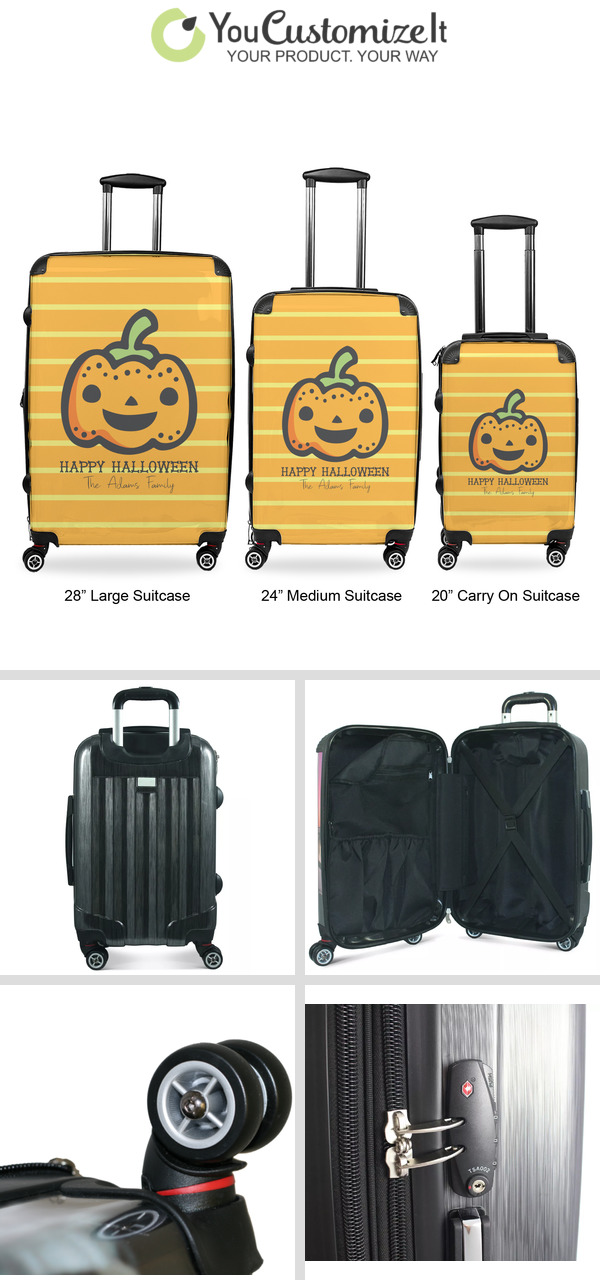 Custom Halloween Pumpkin Suitcase (Personalized) | YouCustomizeIt